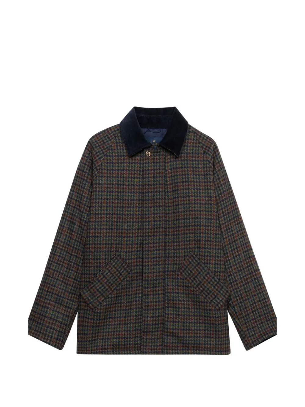 Brooks Brothers houndstooth-pattern coat - Blu