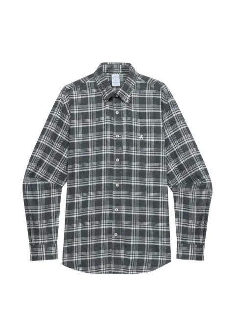 Brooks Brothers check-pattern twill shirt