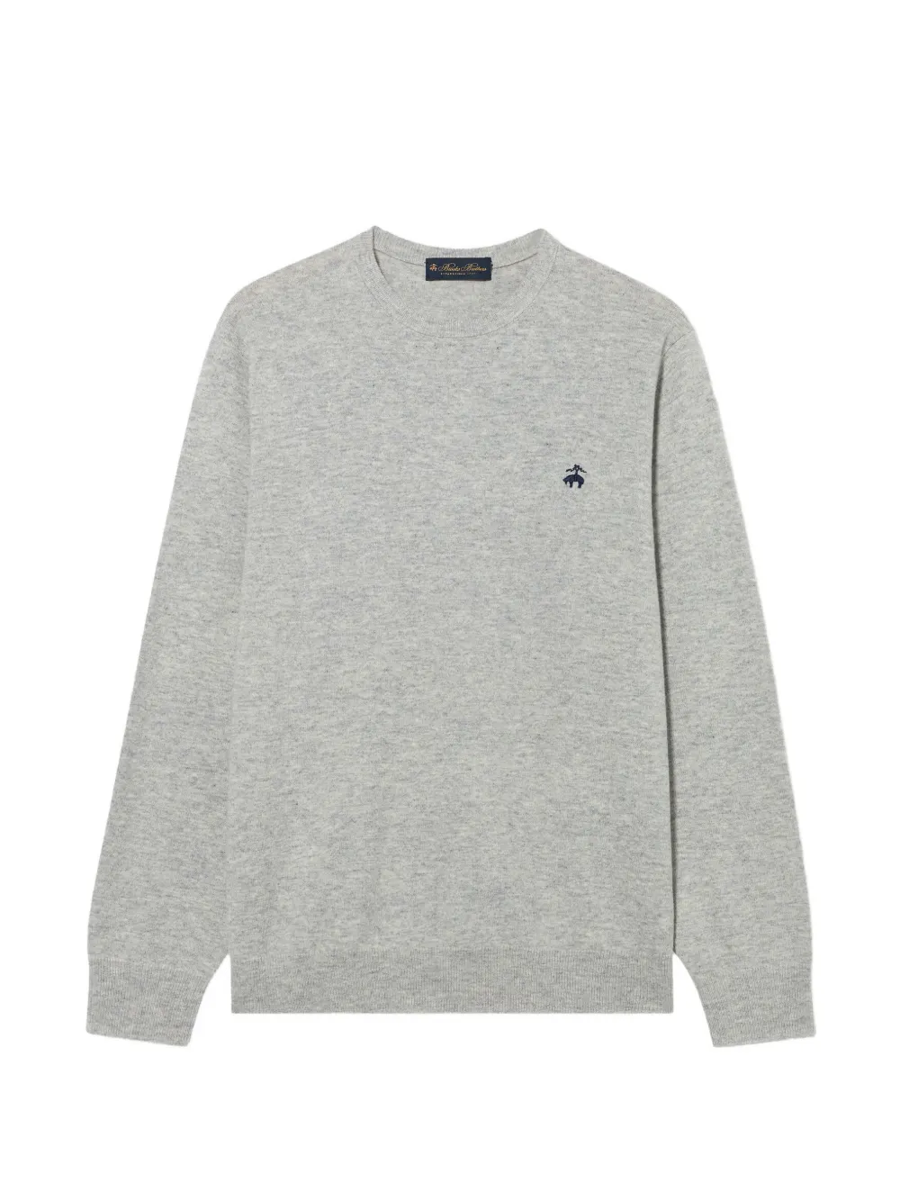 Brooks Brothers pull en laine d’agneau à logo brodé - Gris Brooks Brothers pull en laine d’agneau à logo brodé - Gris