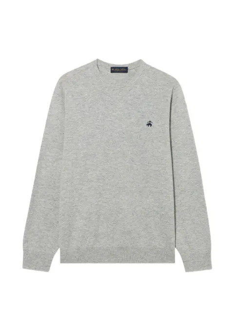 Brooks Brothers logo-embroidered lambswool sweater