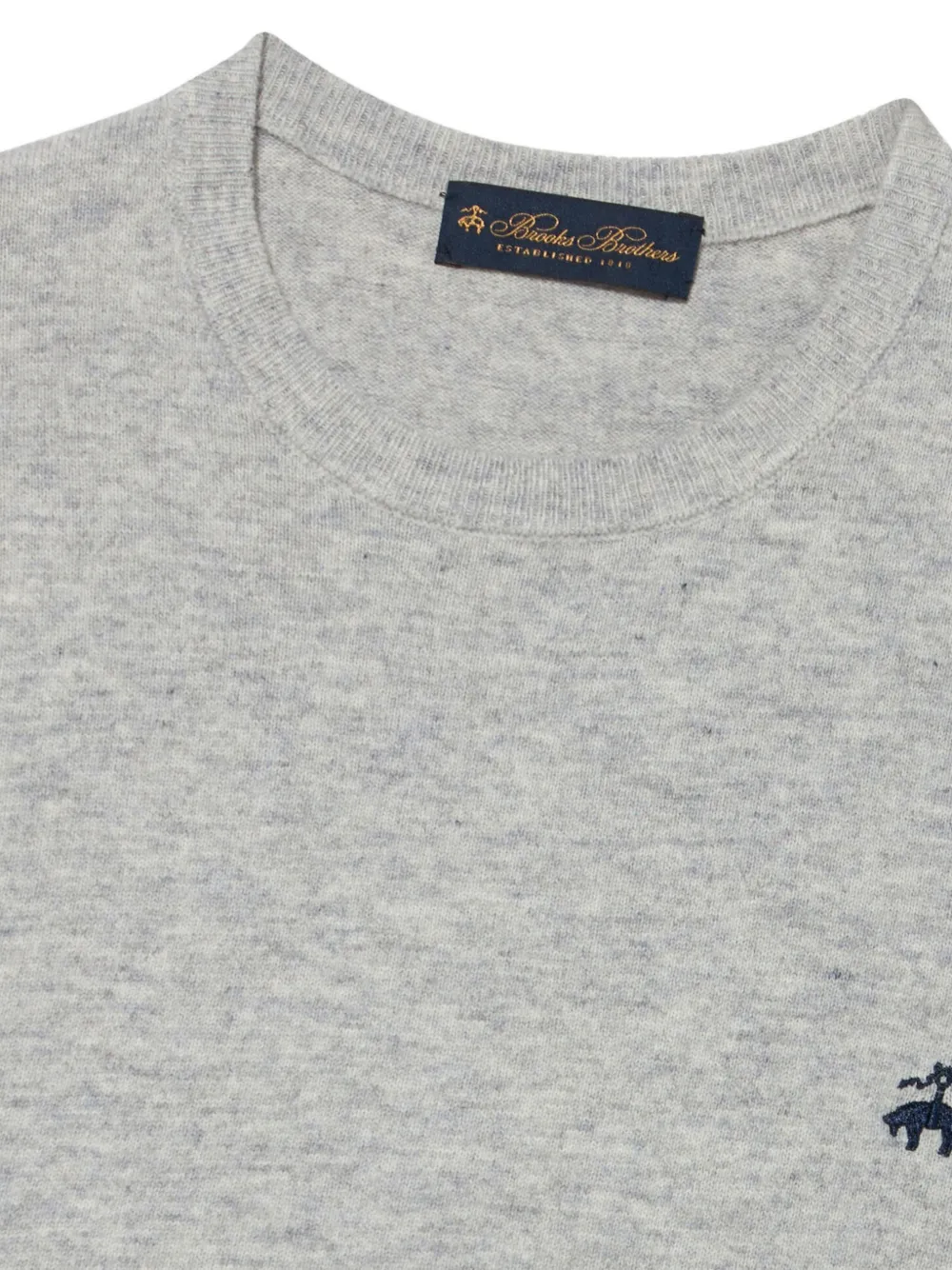 Brooks Brothers Lamswollen trui met geborduurd logo Grijs