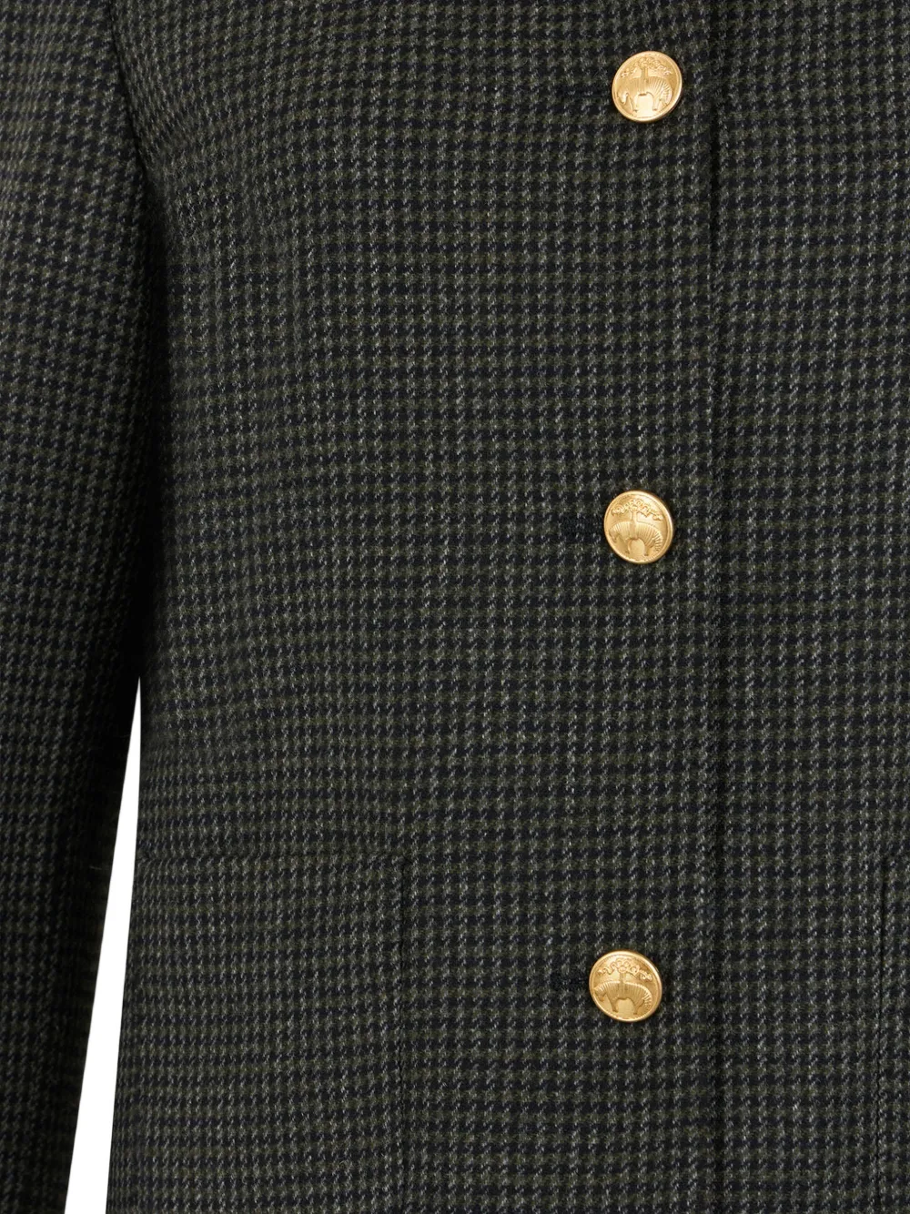 Brooks Brothers Pied de Poule kraagloos jack Groen