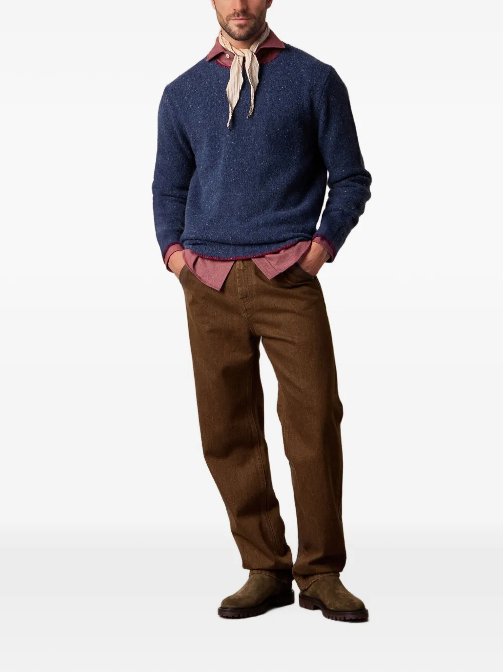 Brooks Brothers Twill overhemd met gespreide kraag Rood