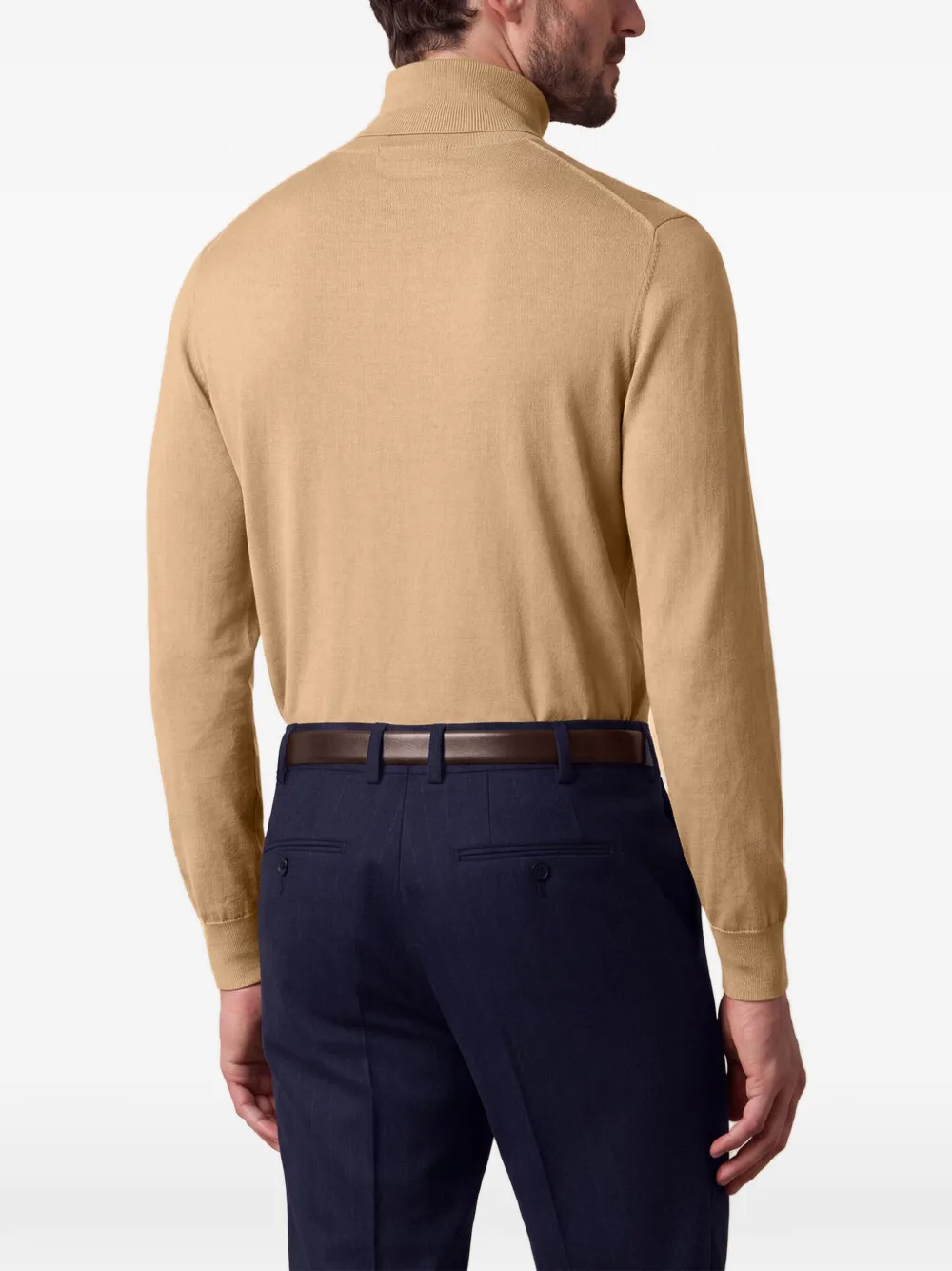 Brooks Brothers Coltrui met geribbelde afwerking Bruin