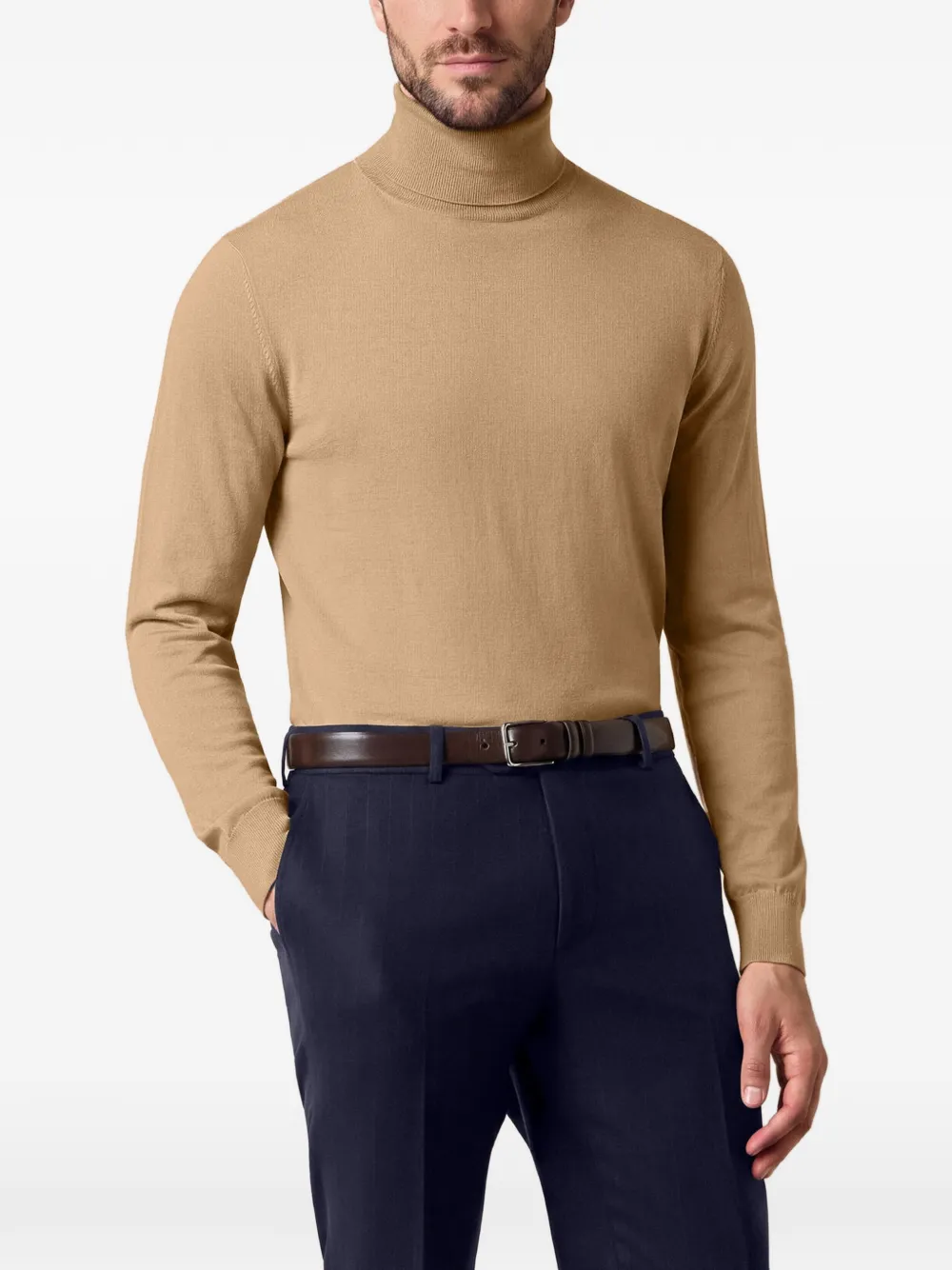 Brooks Brothers Coltrui met geribbelde afwerking Bruin