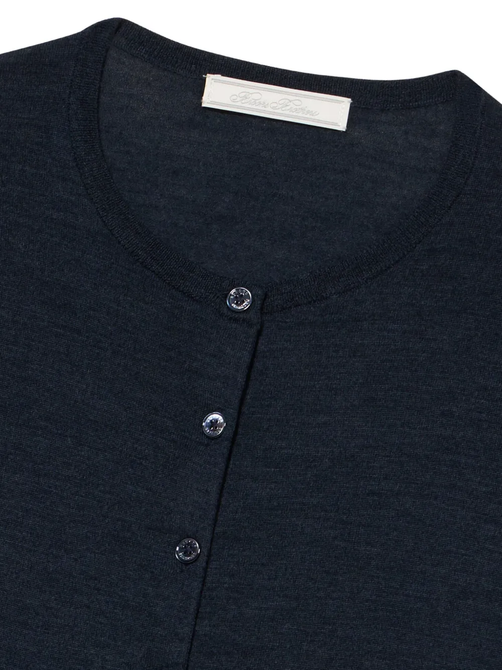 Brooks Brothers Gebreid vest met diamant en merinowol Blauw