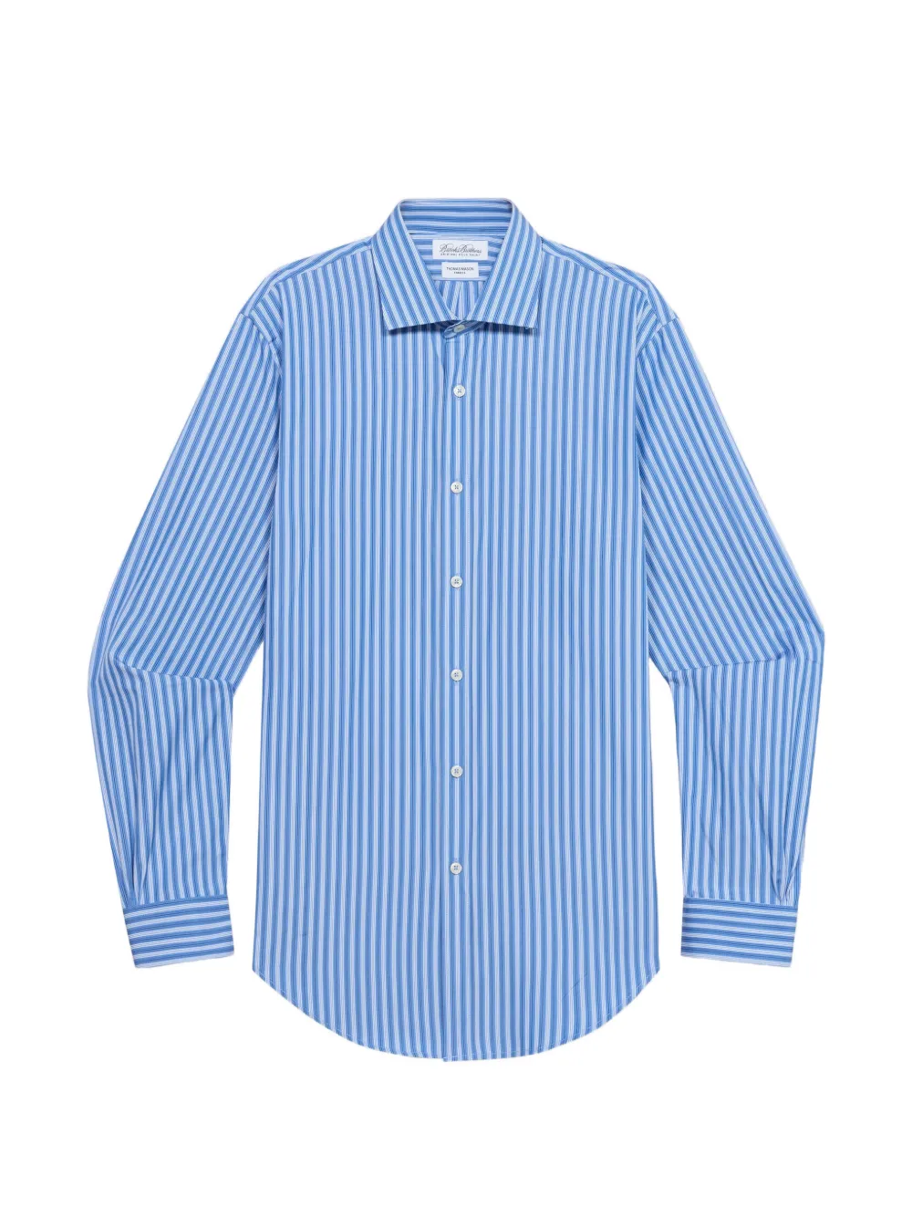 Brooks Brothers slim fit striped poplin shirt - Blu