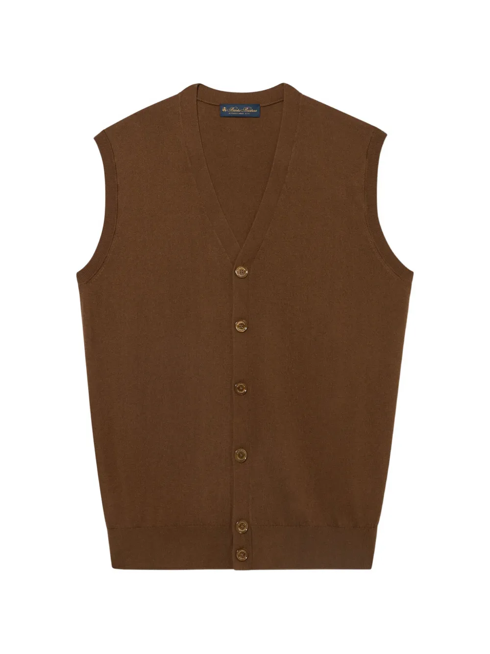 Brooks Brothers button-front V-neck sweater vest Bruin