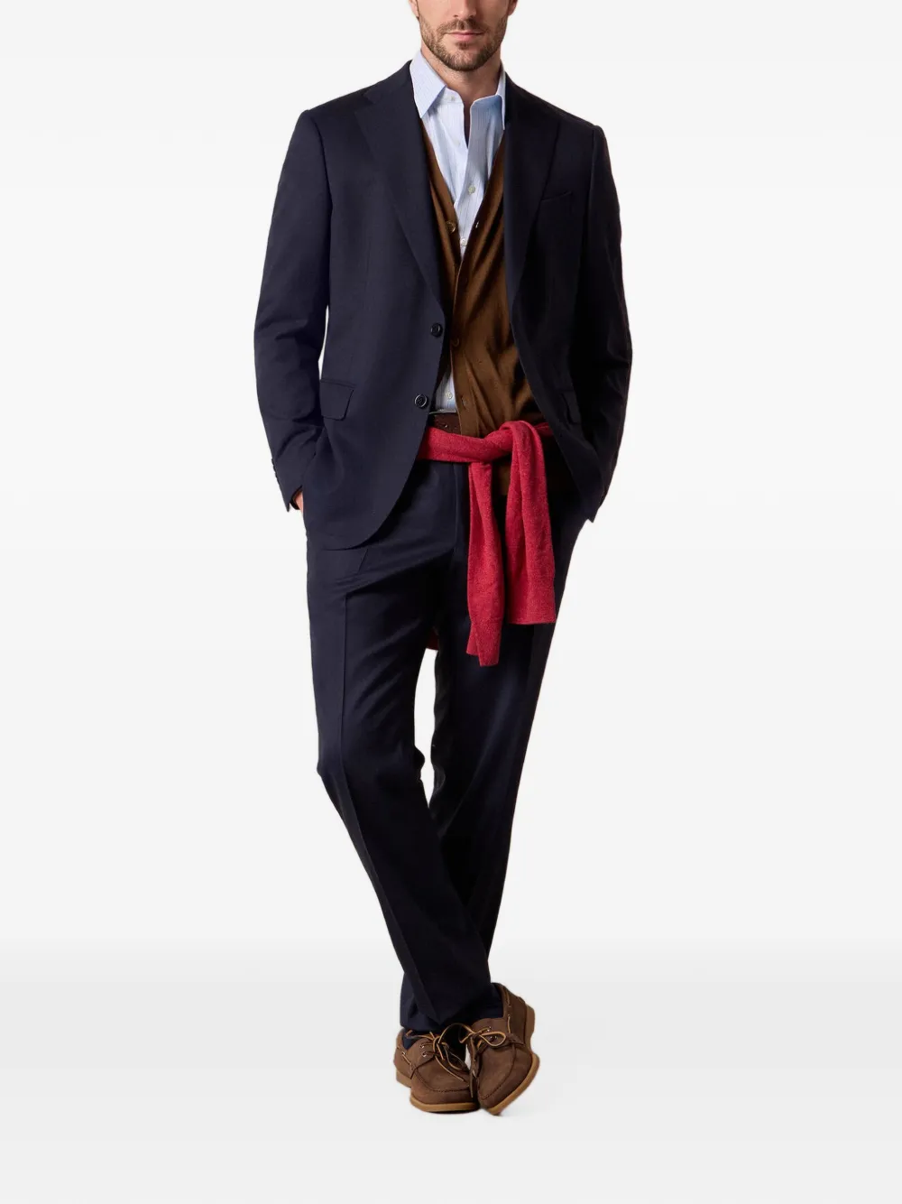 Brooks Brothers button-front V-neck sweater vest Bruin