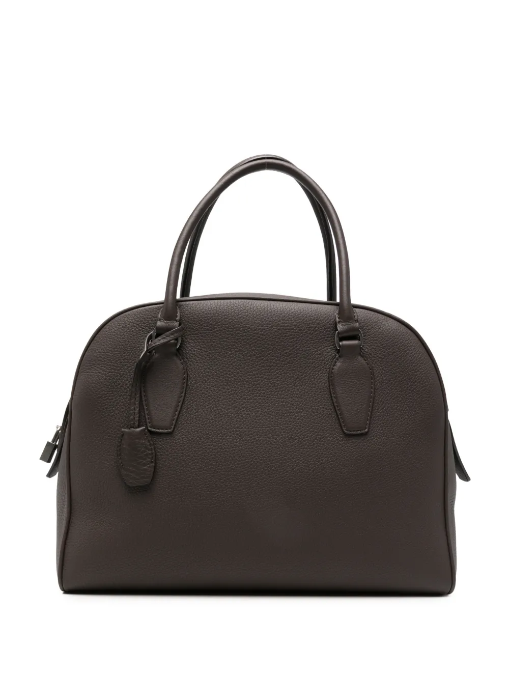 The Row cabas India 12.00 en cuir grainé - Marron