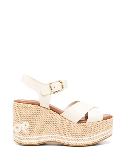 Chloé braided wedge sandals