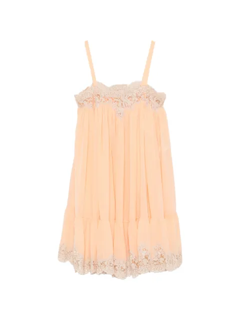 Chloé vestido con ribete de encaje