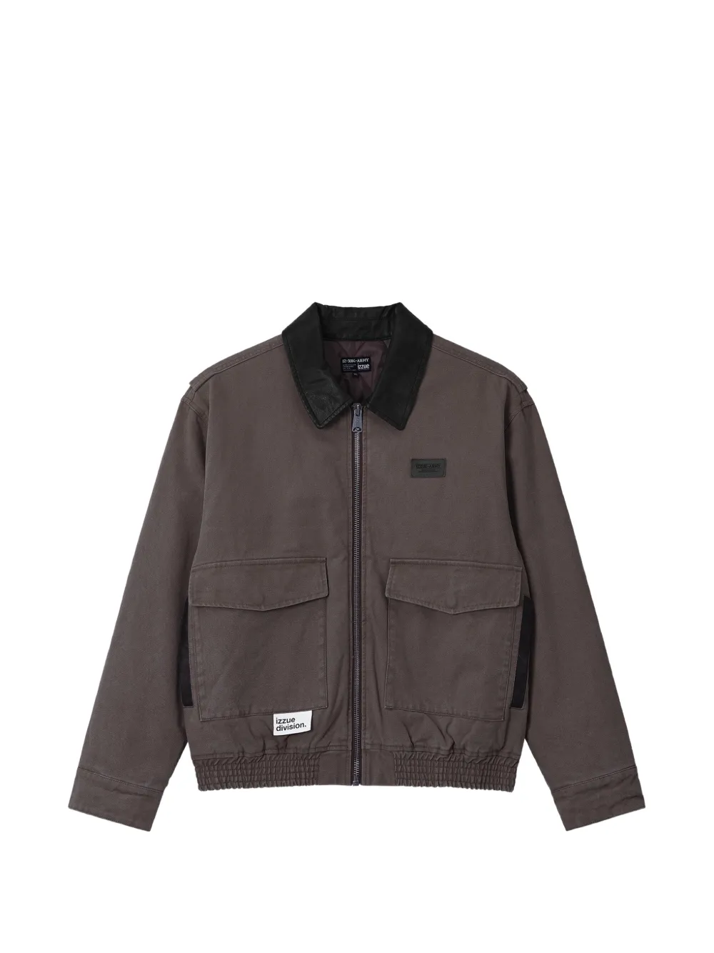 izzue logo-patch zip-up jacket