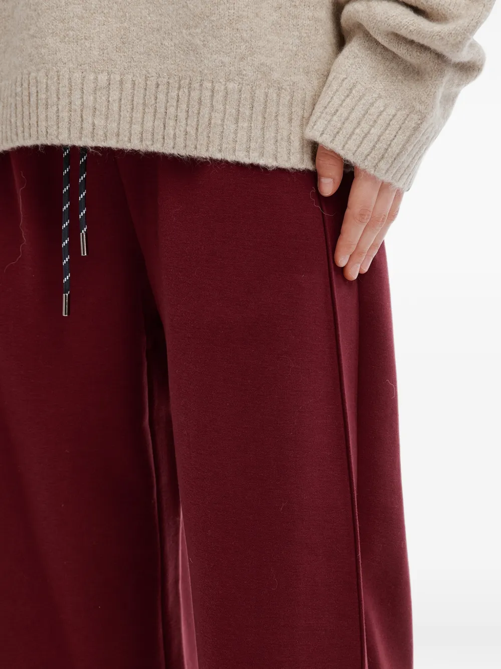 tout a coup drawstring wide-leg track pants Rood