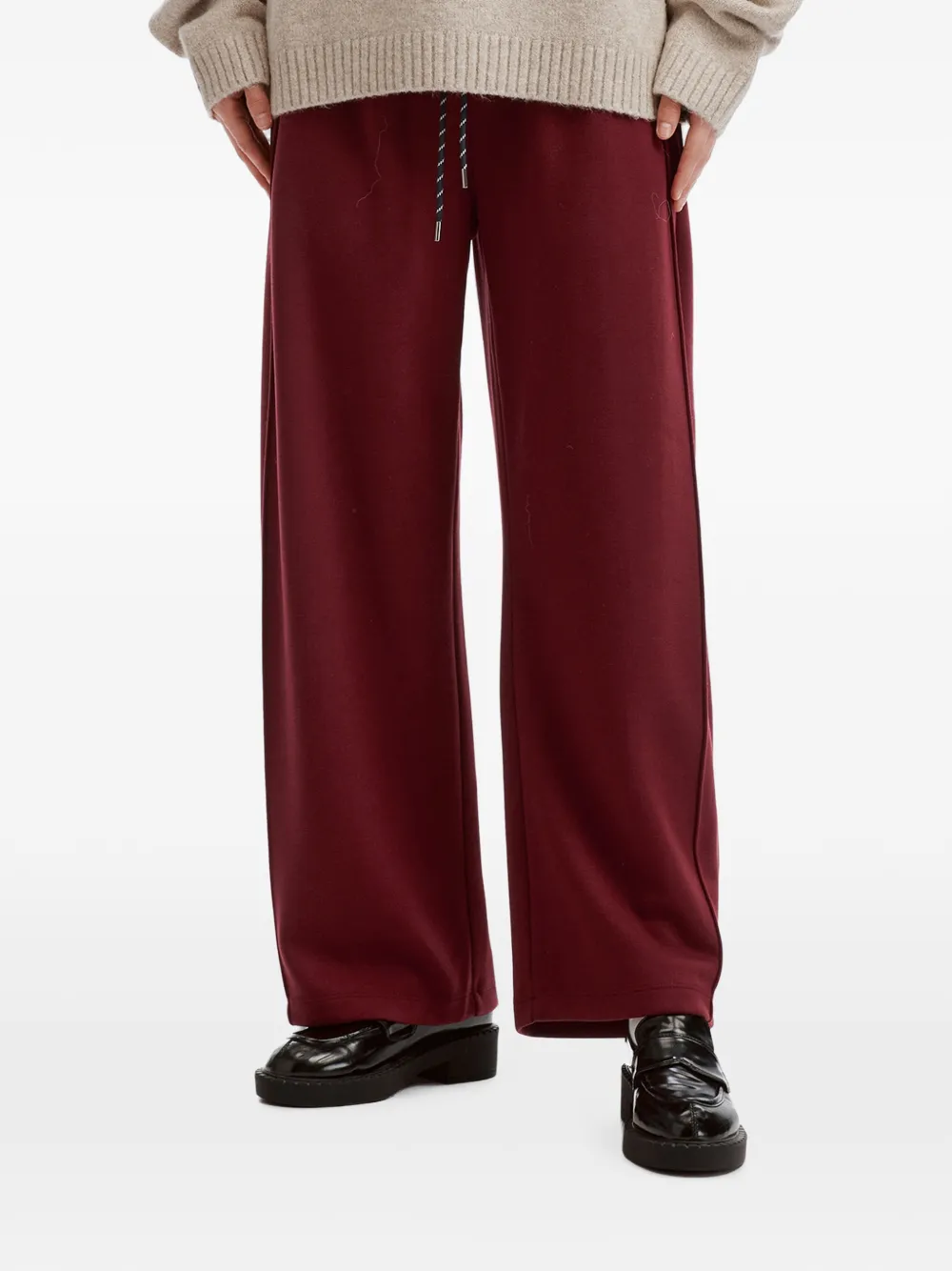 tout a coup drawstring wide-leg track pants Rood