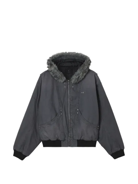 FIVE CM faux-fur trim hooded jacket