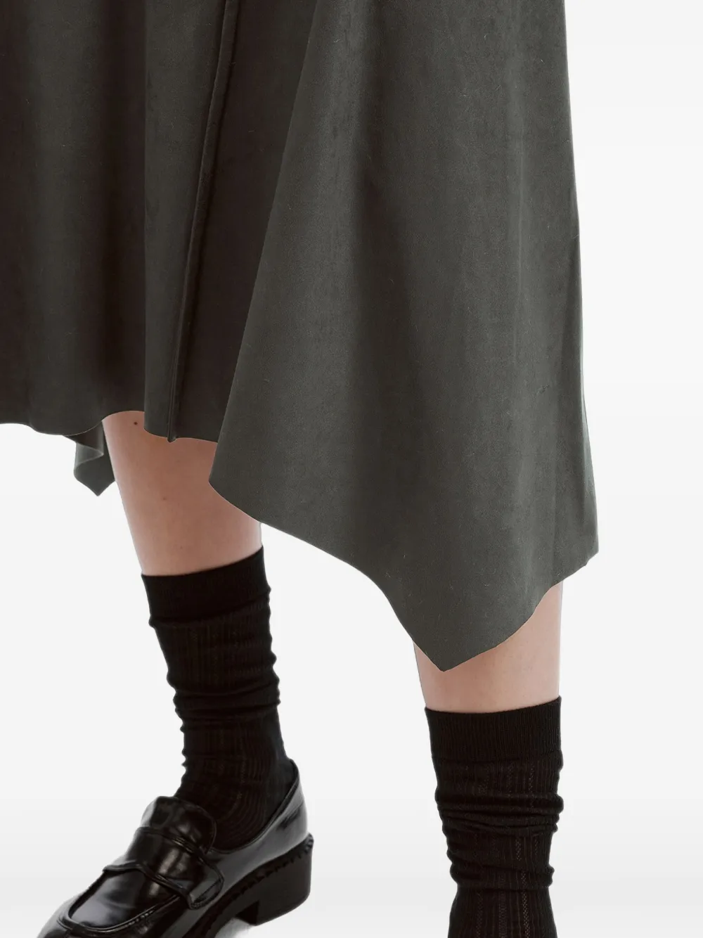 b+ab asymmetric panelled midi skirt Grijs