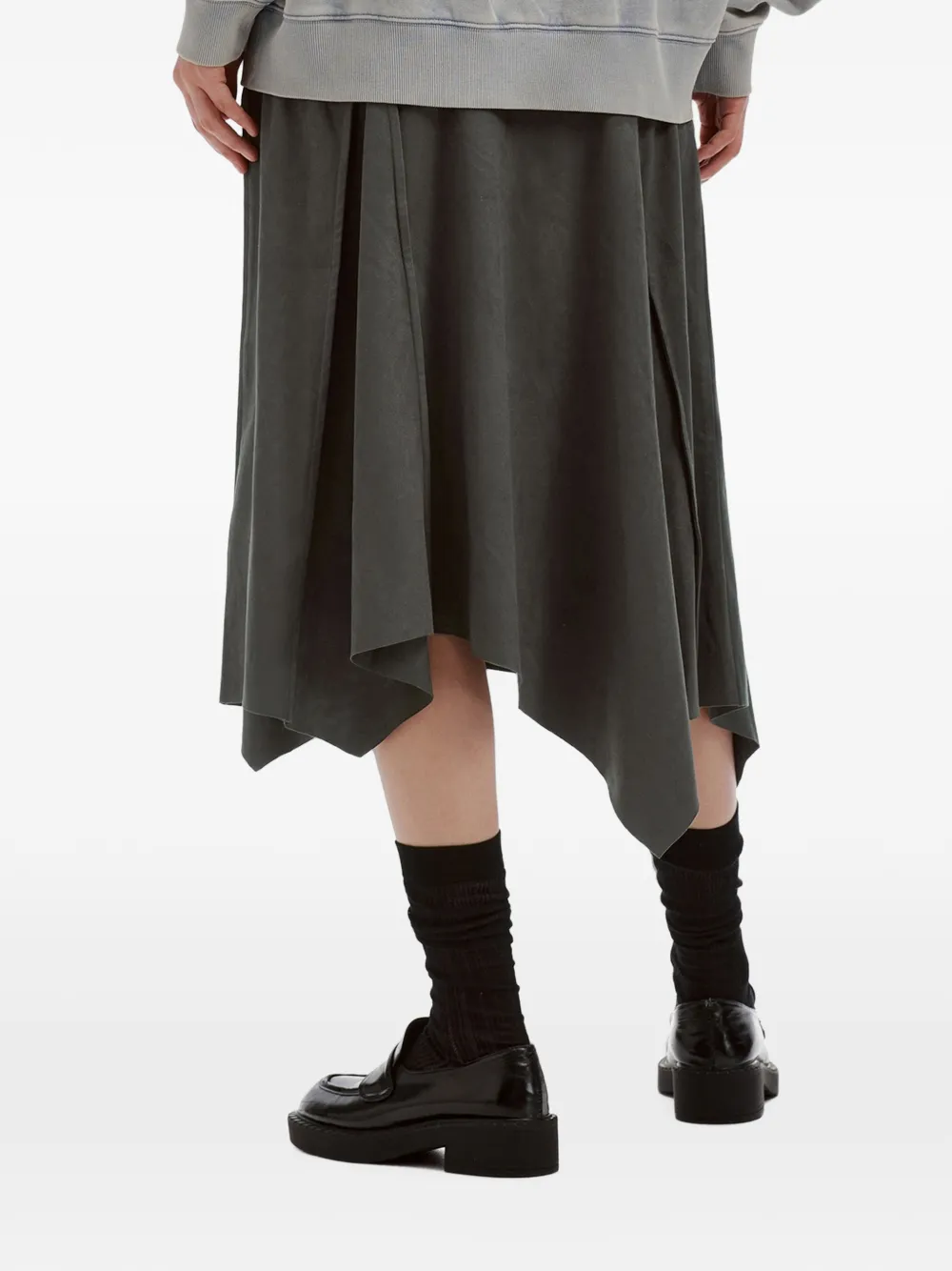 b+ab asymmetric panelled midi skirt Grijs