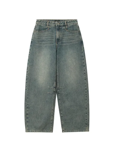 tout a coup faded-effect wide-leg jeans