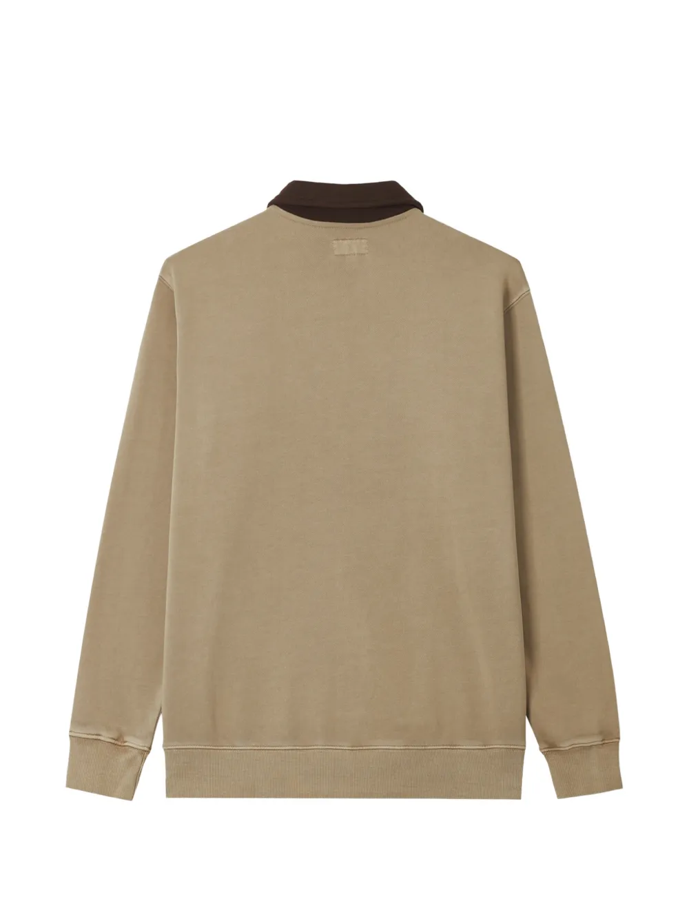 izzue Trui met logo-patch en kwartrits Beige