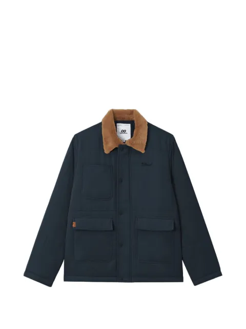 CHOCOOLATE faux-fur collar quilted jacket
