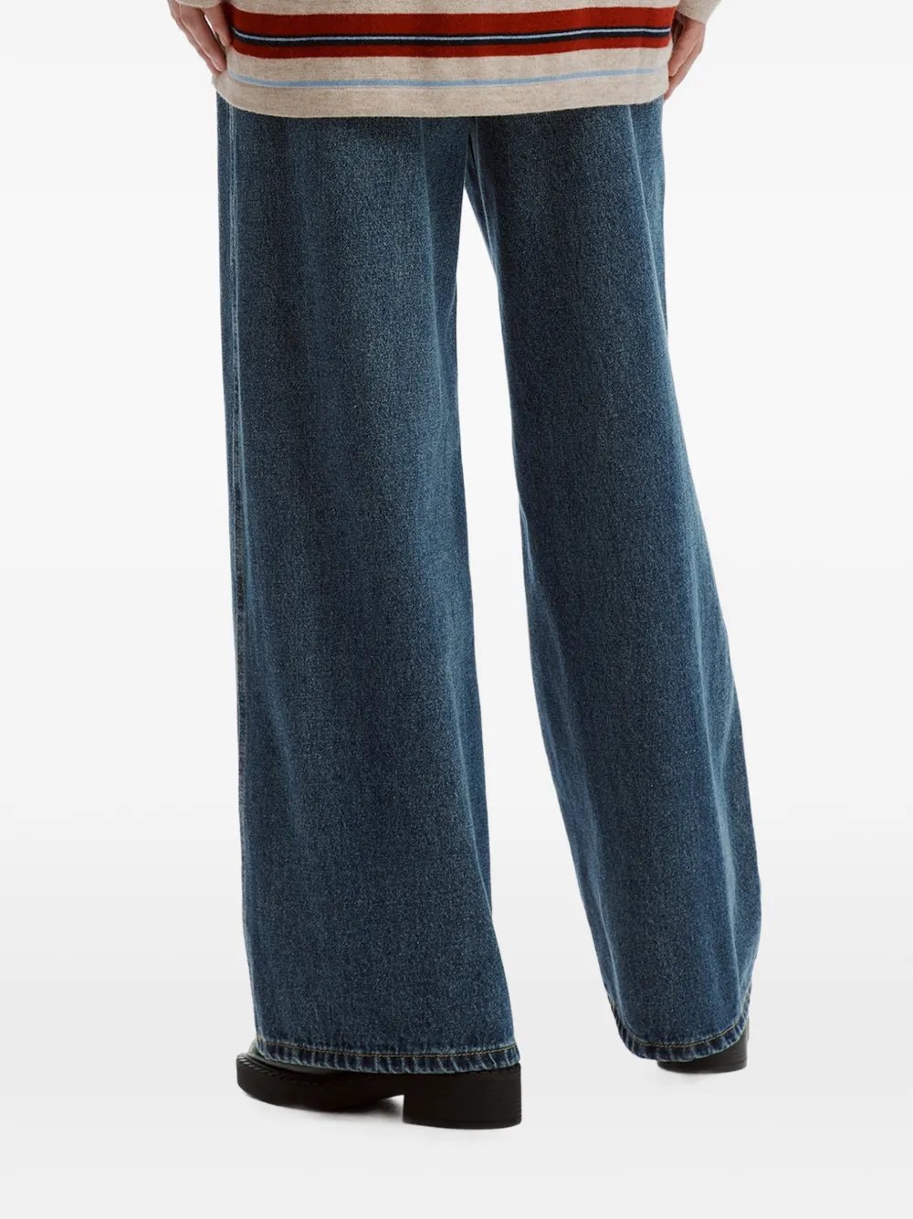 b+ab Jeans met wijde pijpen en opgestikte zak Blauw