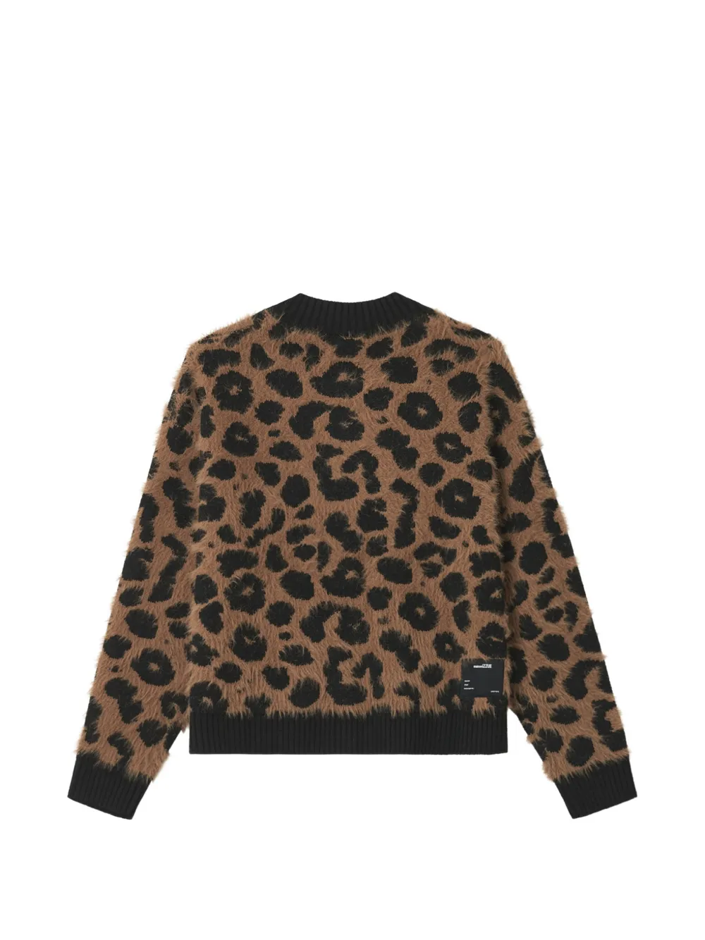 izzue Gebreid vest met luipaard-print Bruin