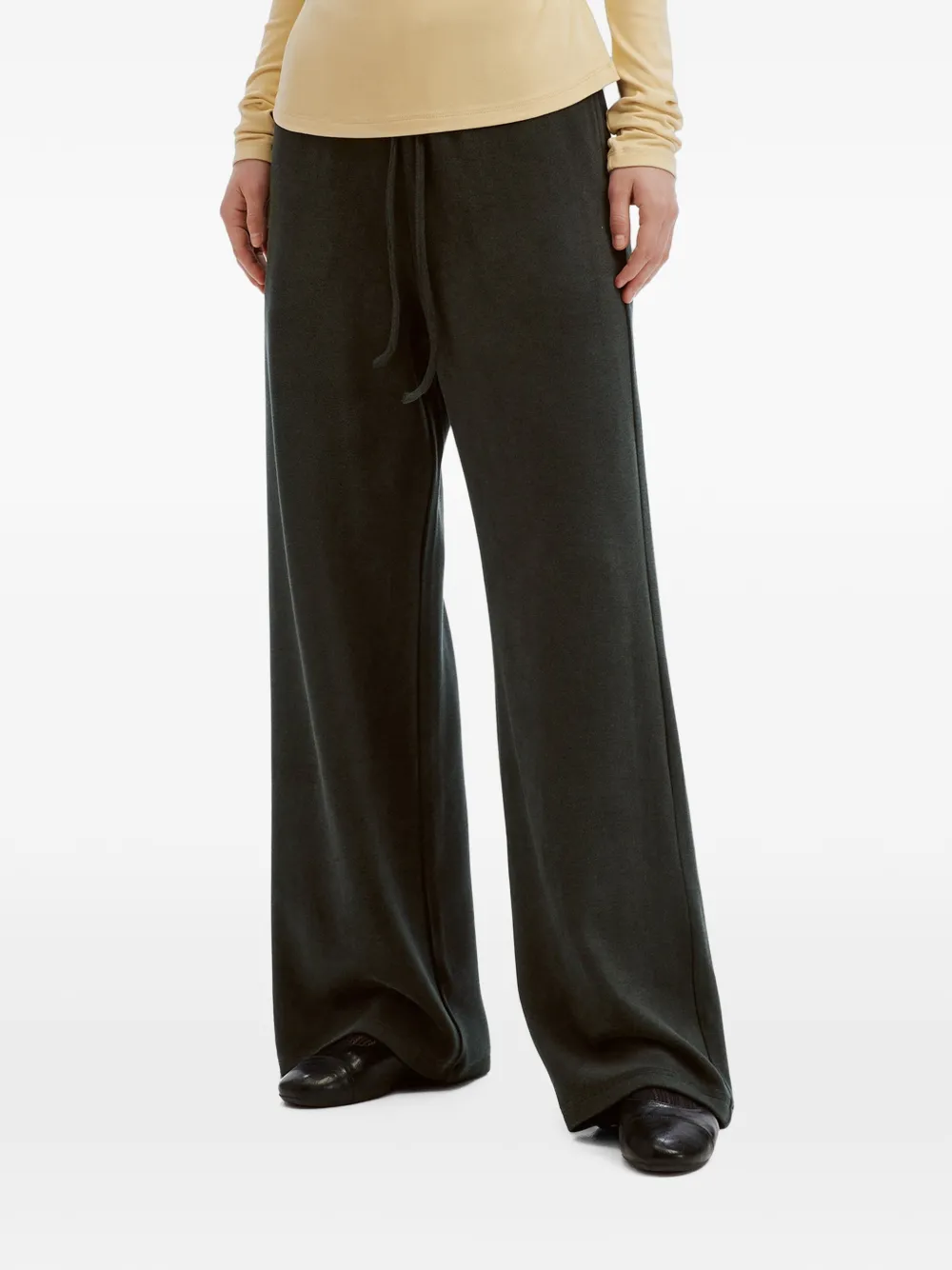 b+ab drawstring wide-leg trousers - Grigio