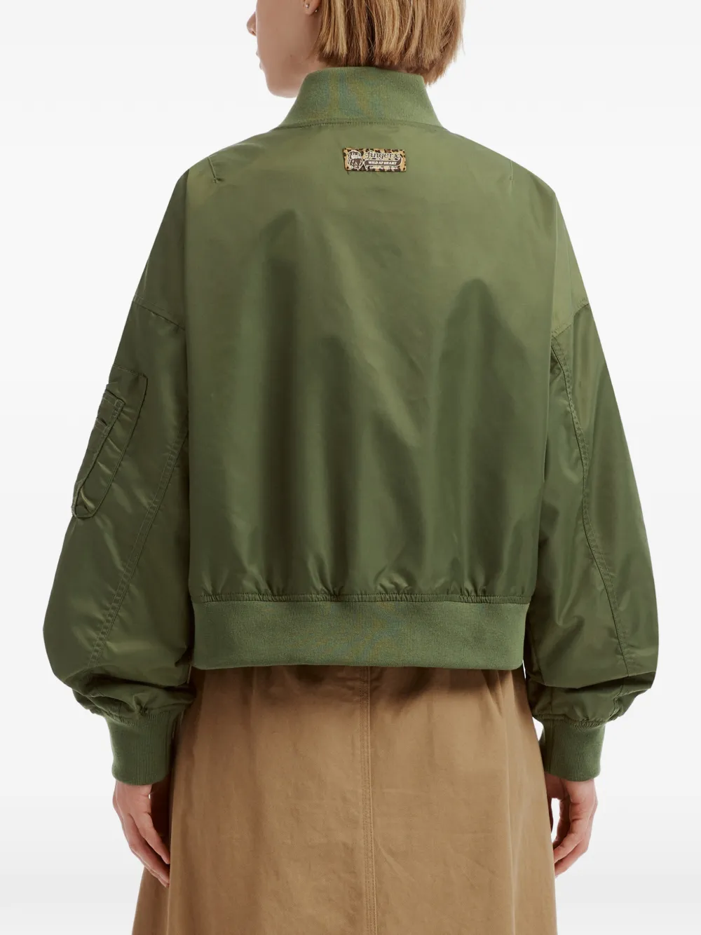 FINGERCROXX Bomberjack met logopatch Groen
