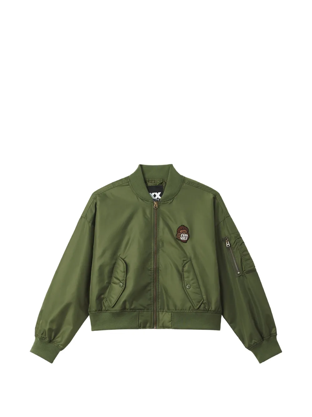 FINGERCROXX logo-patch bomber jacket