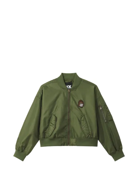 FINGERCROXX logo-patch bomber jacket