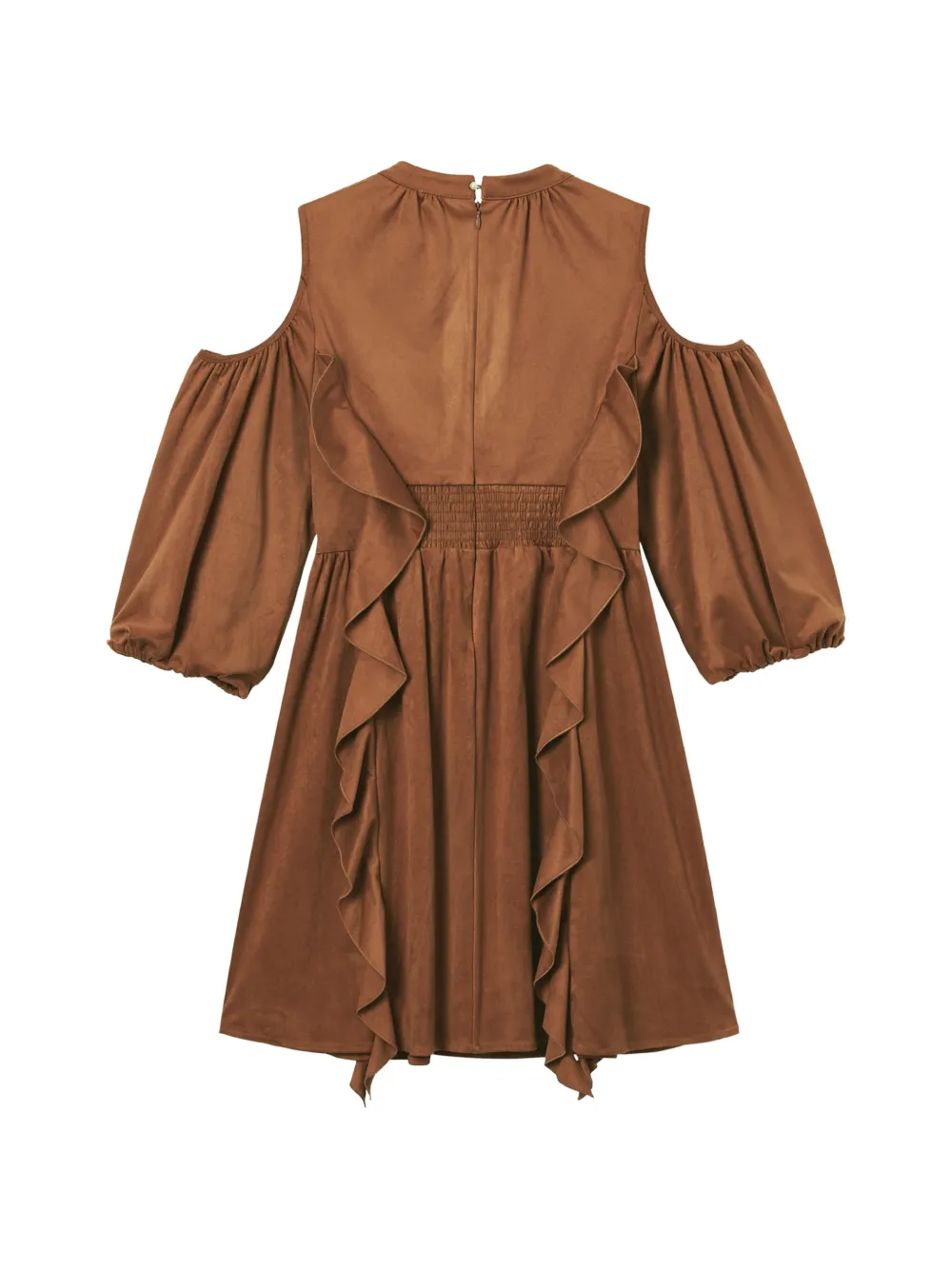 b+ab Off-shoulder mini-jurk Bruin