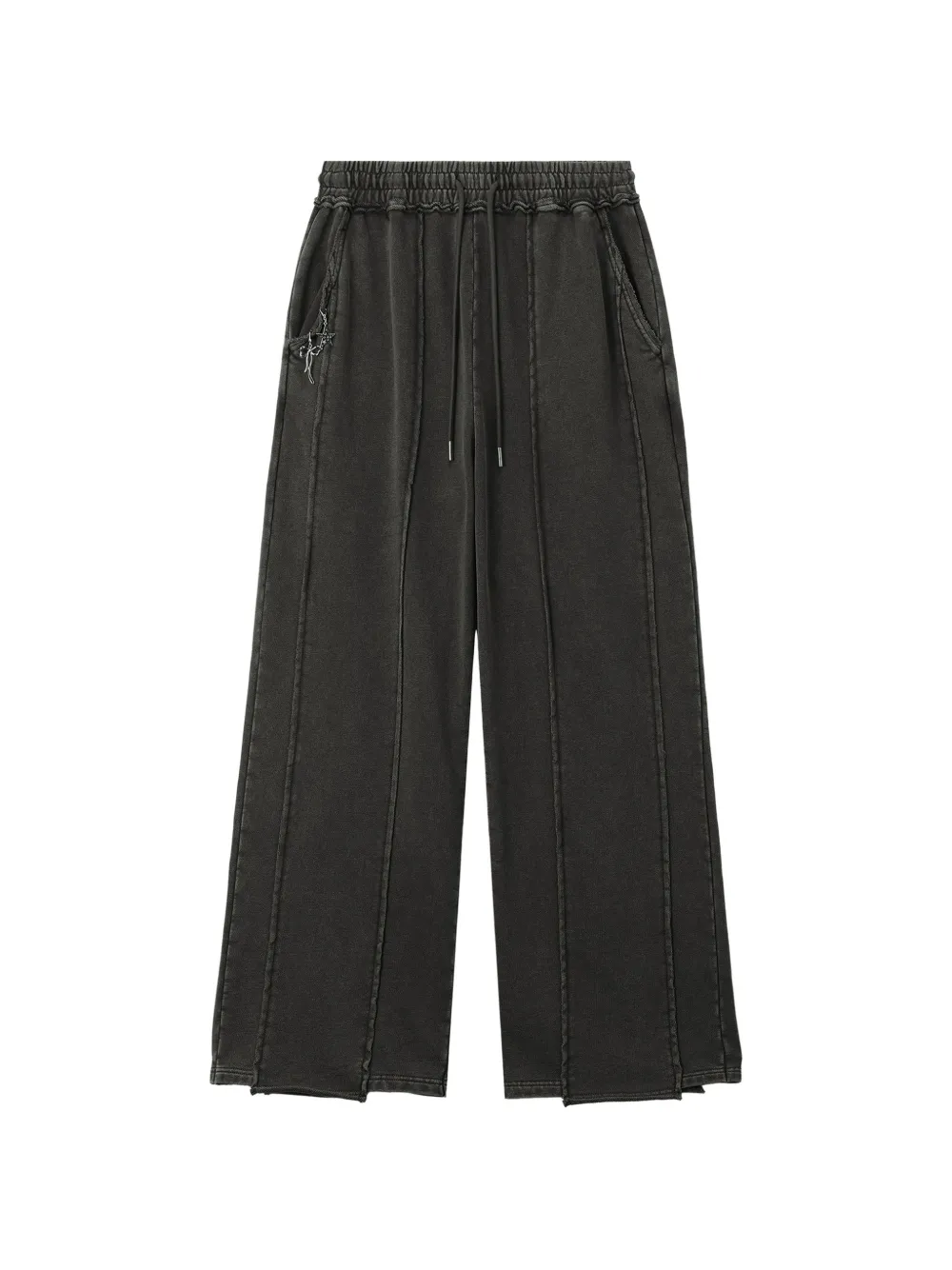 Mini Cream panelled wide-leg track pants - Nero