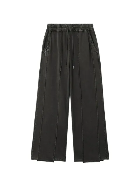 Mini Cream panelled wide-leg track pants
