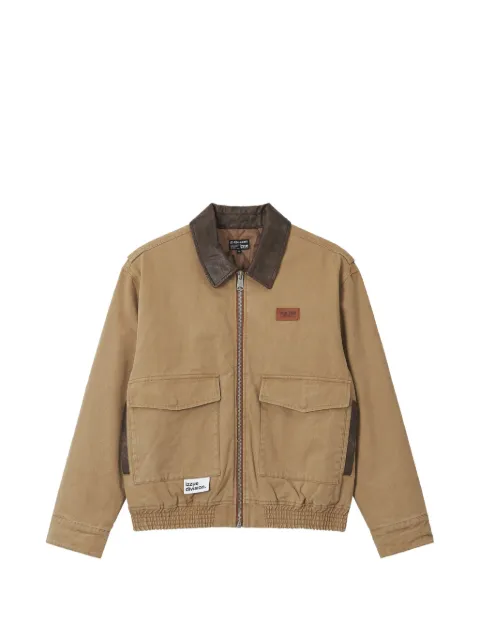 izzue logo-patch panelled jacket