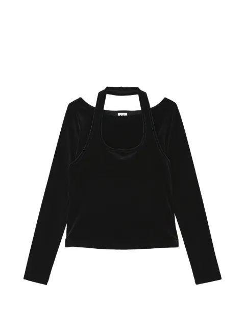 b+ab velvet layered-effect T-shirt