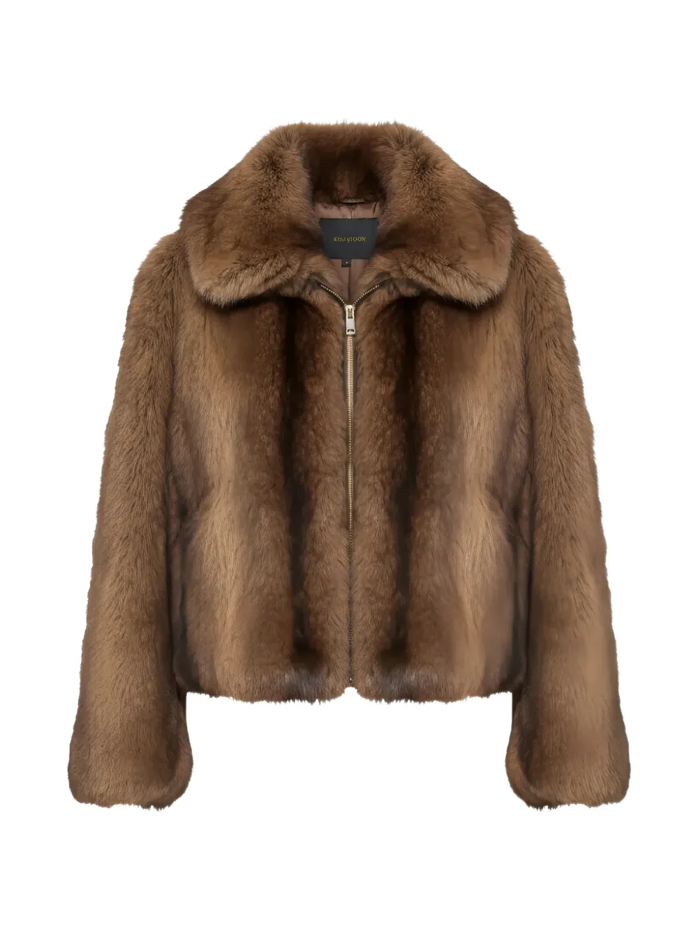 Rundholz Black Label faux-fur zip-up jacket - Marrone