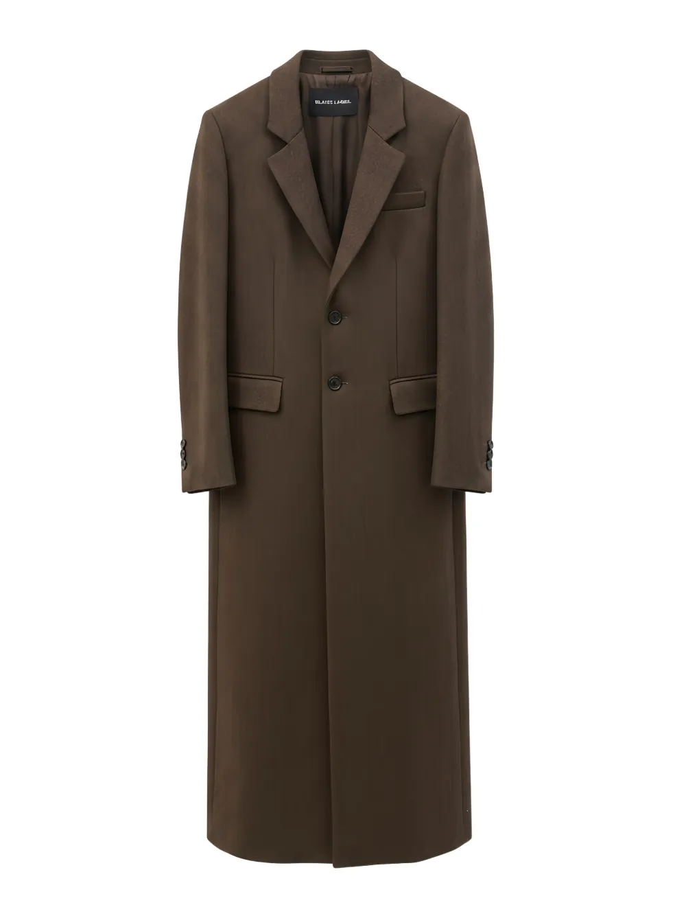 Rundholz Black Label Recht gesneden jas met gekerfde revers Bruin