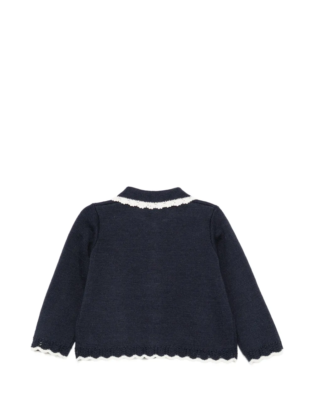 Tartine Et Chocolat scalloped-trim cardigan Blauw