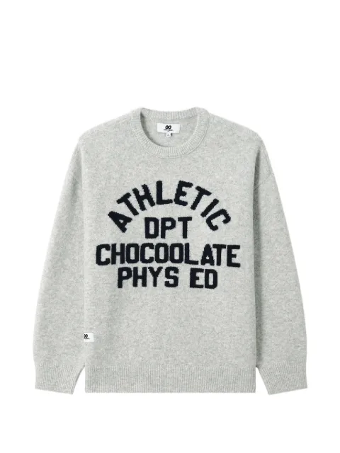CHOCOOLATE intarsia-knit crew-neck sweater