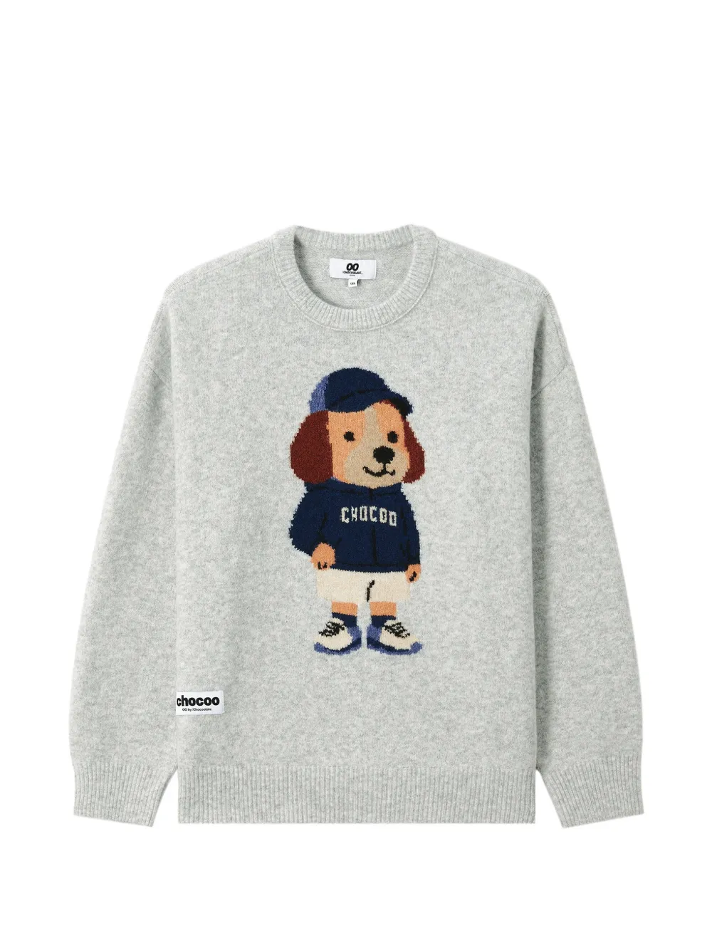 CHOCOOLATE intarsia-knit crew-neck sweater