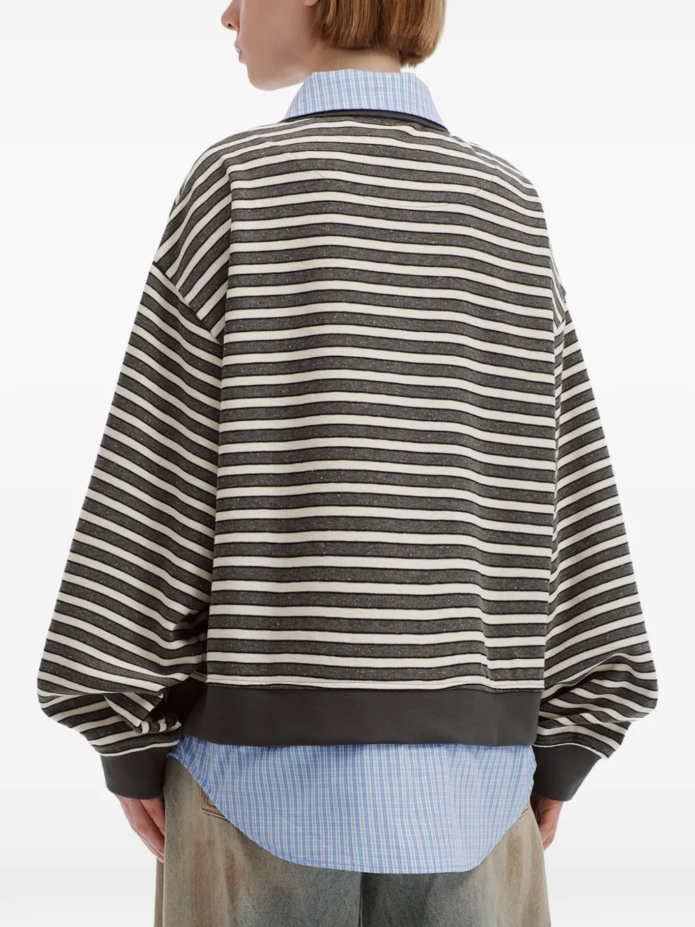 tout a coup striped layered sweater Grijs