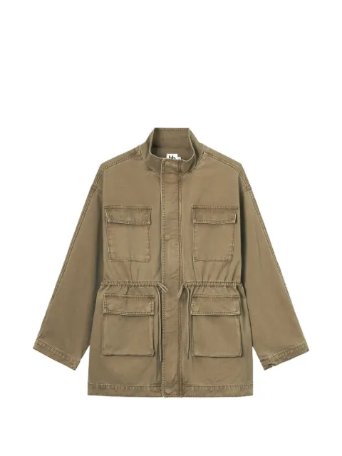 b+ab drawstring-waist multi-pocket jacket