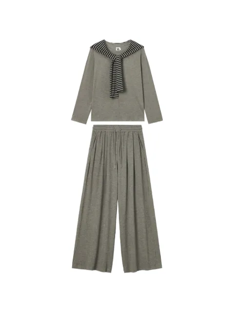 b+ab drawstring wide-leg tracksuit set