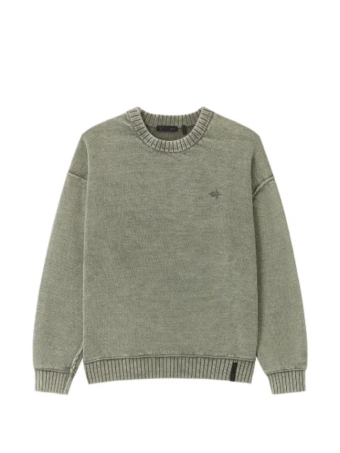 FIVE CM skeleton-embroidered distressed-effect sweater