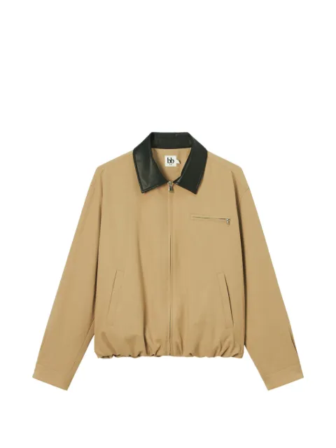 b+ab contrast-collar zip-up jacket