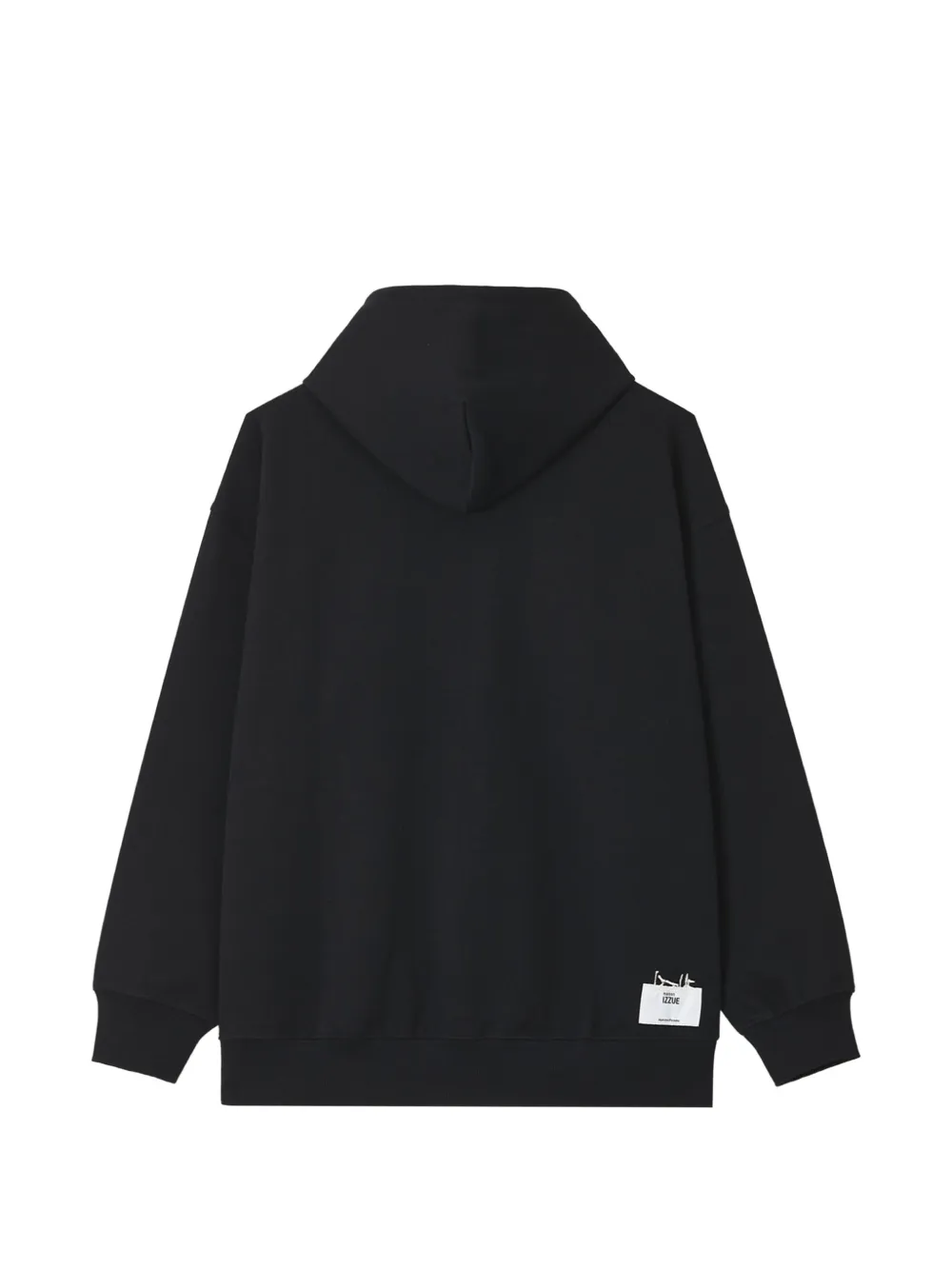 izzue Hoodie met logoprint en rits Zwart
