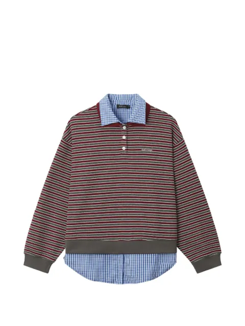 tout a coup striped layered-effect sweater