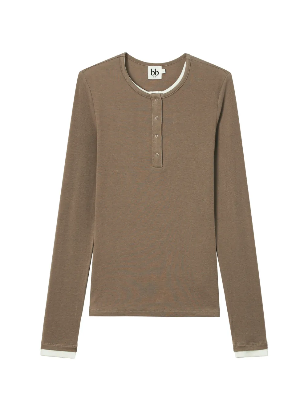 b+ab layered-detail henley T-shirt