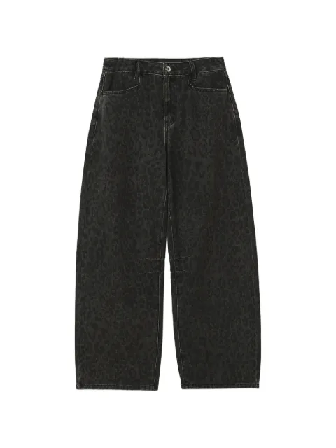 tout a coup leopard-print wide-leg jeans